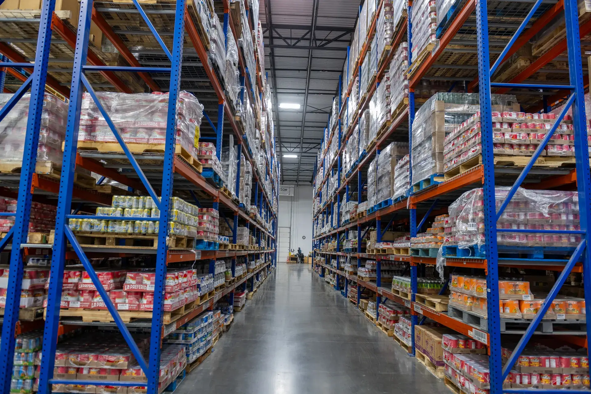 Stocked racking inside the KOS Distribution warehouse
